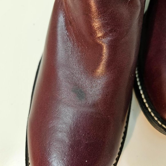 8. Cowboy Boots by Alberta Boots Co. Burgundy Kangaroo. Size 5.5 D. NIB - Picture 6 of 10